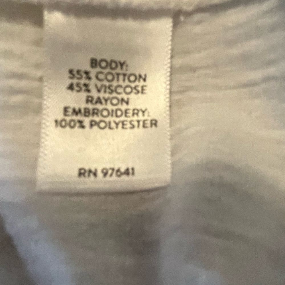 J Jill Crinkle White Love Linen Tunic - Size M - Picture 6 of 7